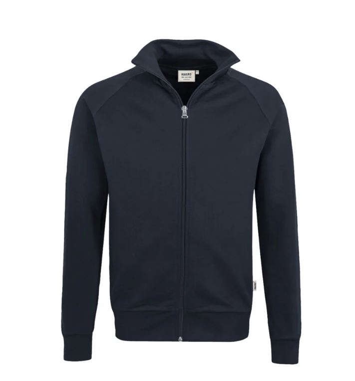 ZIP-Sweat HAKRO #606, inkl. Logostick E-R-K (rot) Brust links